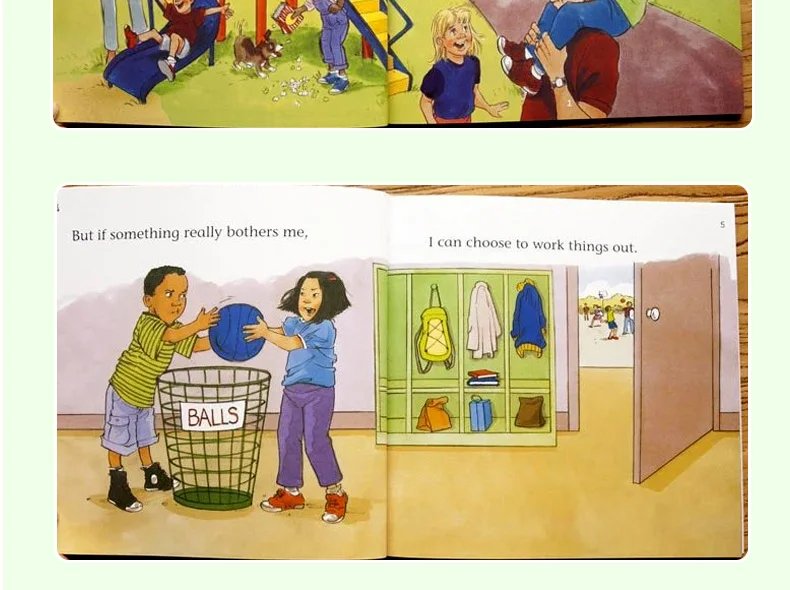 Conjunto de Aprendizagem para se Livro de História de Imagem em Inglês Prática para Crianças Livros Crianças Educacional Habilidades Sociais iq eq 15 - Dar Bem 13 dar bem crianças livro de história de