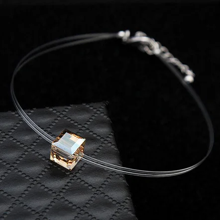 Ожерелье-чокер без аллергии для женщин с кристаллами Swarovski, модные ювелирные изделия для свадебной вечеринки, подарок для девочки