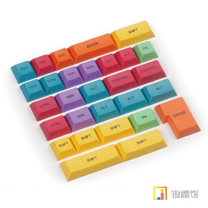 Kit para Teclado Keycap Modificador Chaves Mecânico 29 Teclas Digite Shift Dye Sub Impressão Dsa Pbt