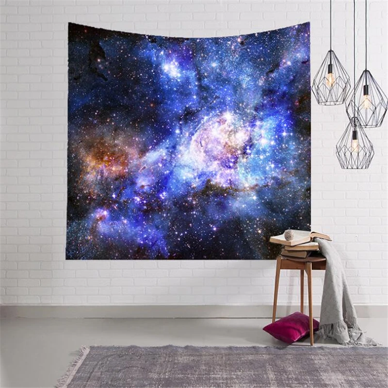 Di grandi Dimensioni Sky Galaxy Appeso A Parete Arazzo 150*130 CENTIMETRI Copriletto Spiaggia Yoga Zerbino Scialle Telo da bagno Coperta Da Picnic casa Partito Decor