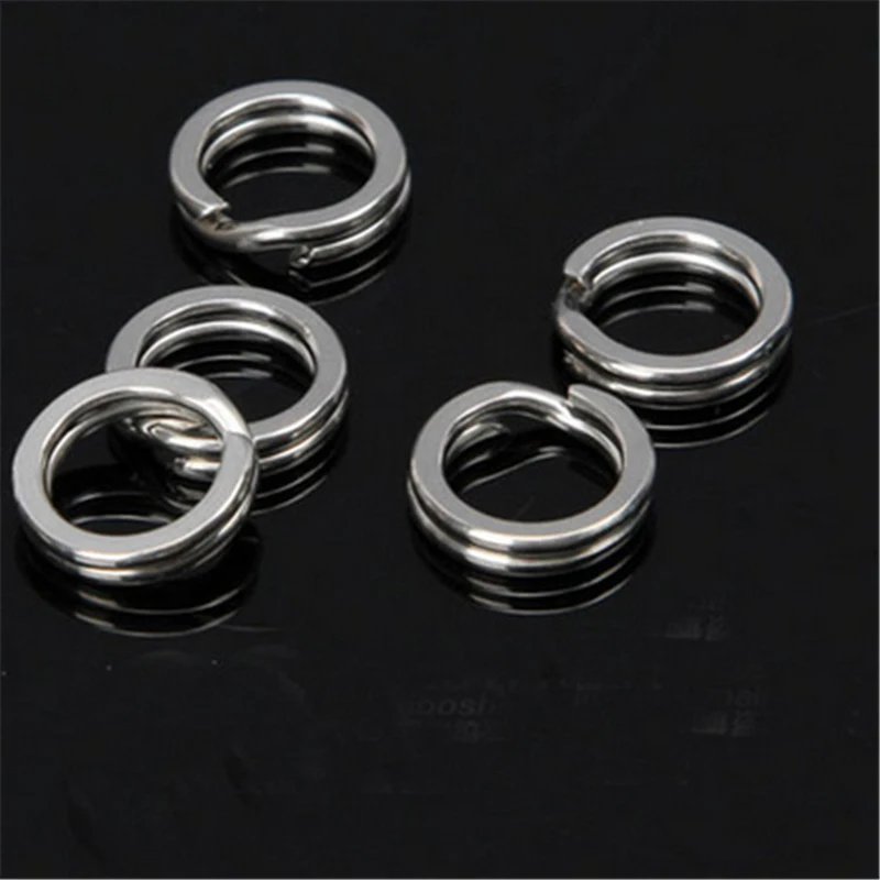 50pcs/lot Stainless Steel Fishing Split Rings Fishing Lures Parts Fishing Terminal Tackle 5d49810e62915d3ba4241cf3