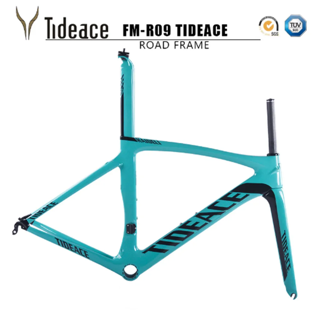 Best 2017 Tideace carbon bike frame 700C bicycle carbon road frameset with fork and PF30BB accessories V brake chinese carbon frames 2