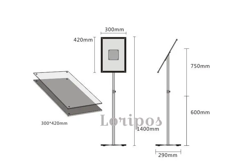 А3 Регулируемый напольный стоячий держатель знака напольный плакат стенд акриловый плакат рамка баннер дисплеи рекламные вывески