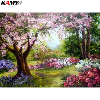 

Diamond Mosaic Full Square Scenic Diamond Embroidery Icon Tree Diamond Painting Cross Stitch Landscape Rhinestones Crystal XY1