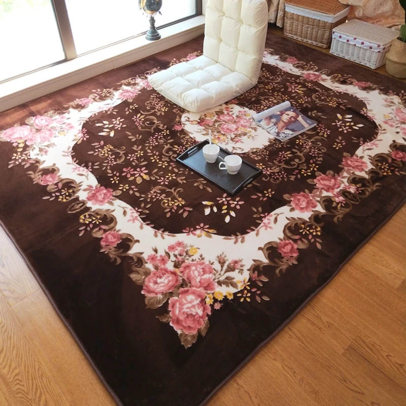 Honlaker Европейский цветочный гостиная с декоративными ковры для спальни и ковры 150x200/200x240 см