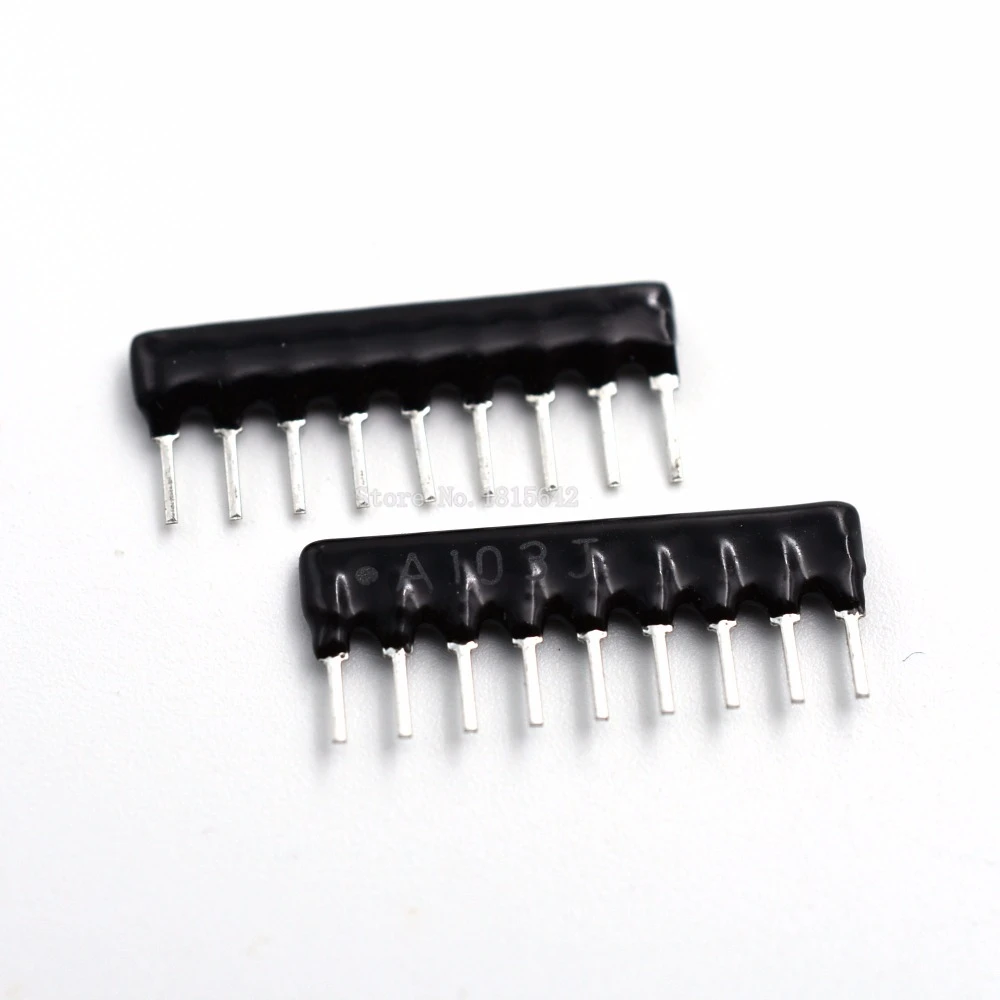 50 Pièces A09-103G A103G 10 KOhm 10KR 8 Commoned Résistance Réseau Array 9 Broches 50 Pièces A09-103G A103G 10 KOhm 10KR 8 Commoned Résistance Réseau Array 9 Broches