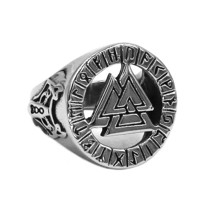 Norse Viking Wolf Ring Stainless Steel Jewelry Fashion Celtic Knot Odin Symbol Biker For Men Boys Wholesale SWR0794 | Украшения и
