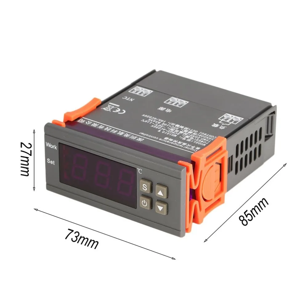 MH1210W AC90-250V цифровой терморегулятор регулятор управления Лер-50~ 110 C Отопление охлаждение контроль NTC датчик