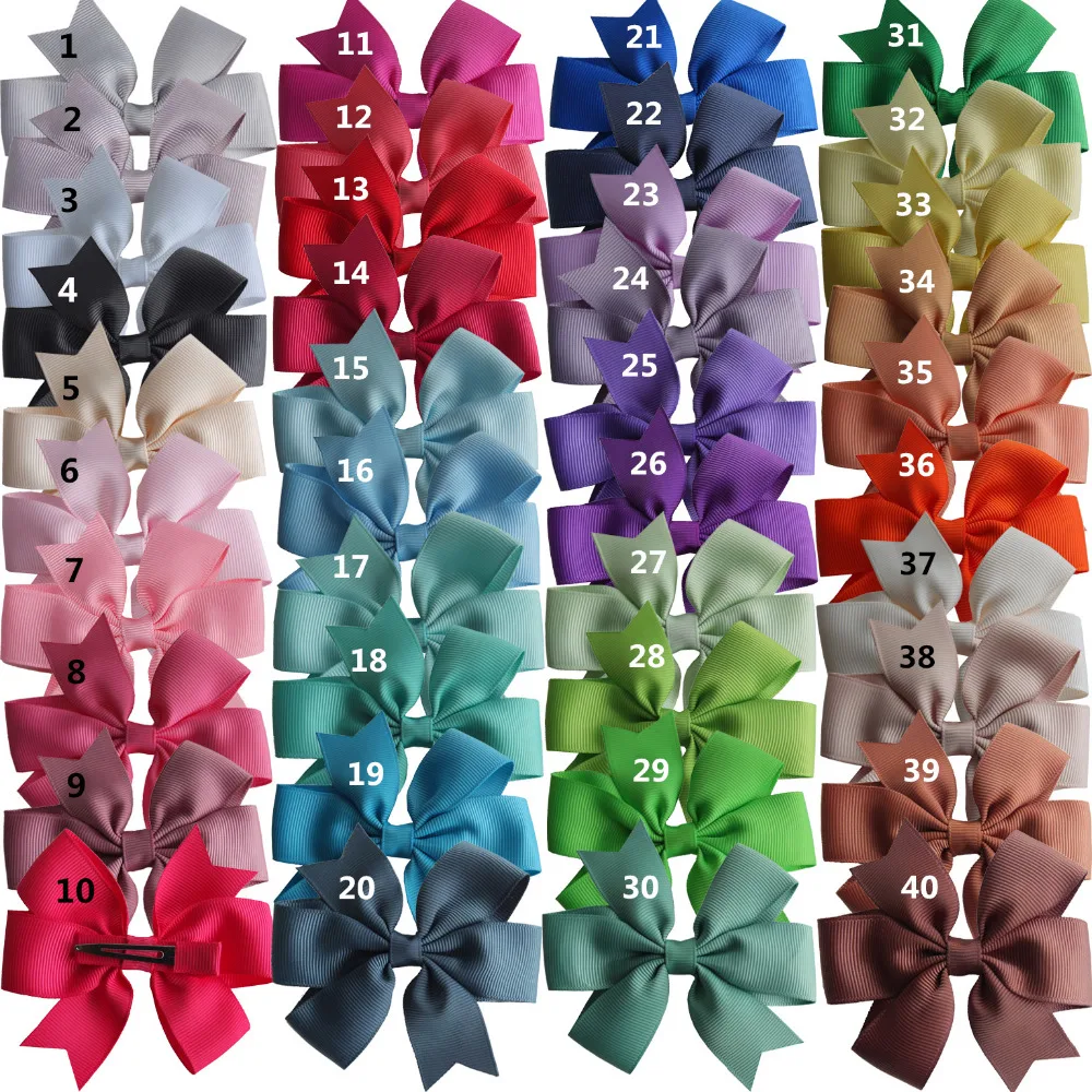 3.5 inch Pinwheel Hair Bow with clips