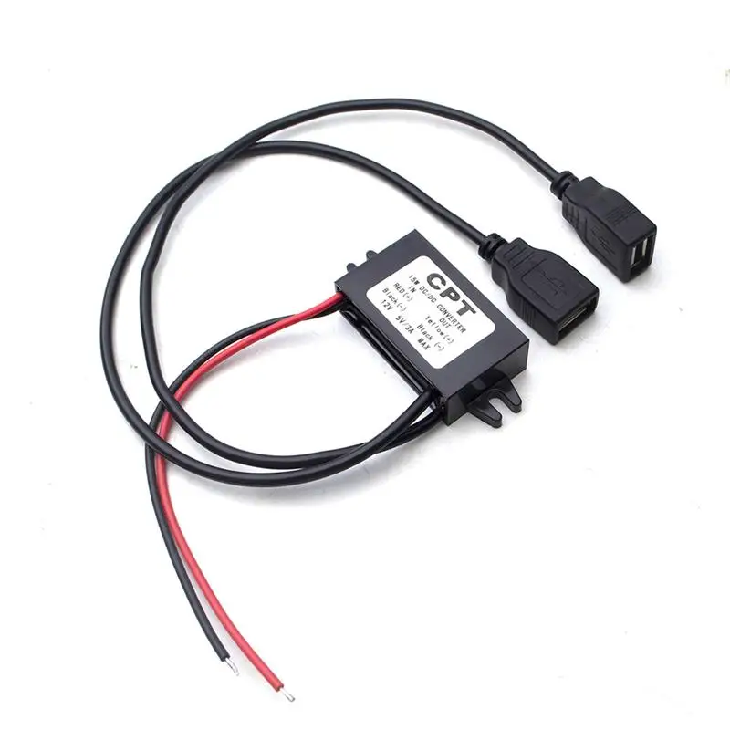Onever DC 12 В до 5 В 3A автомобильное USB зарядное устройство DC конвертер Женский Базовый адаптер питания для лодки мотоцикла автомобиля - Название цвета: Dual USB
