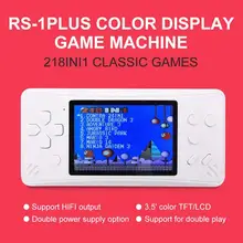 RS-1 плюс портативная игровая консоль для детей NTST/PAL дополнительный выход ТВ 3,5 дюймов полноцветный TFT 218 игр Видео игровой плеер