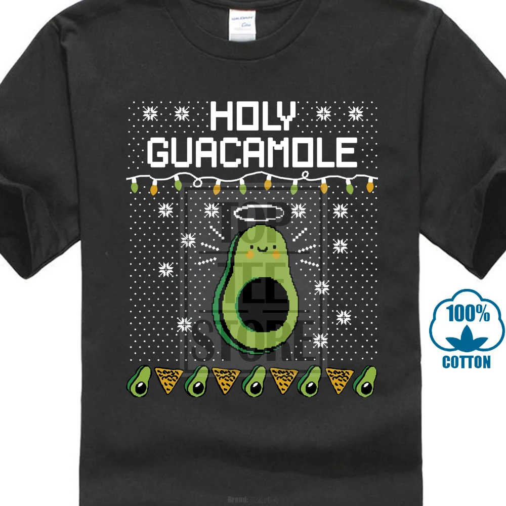 Holy Guacamole забавные авокадо и Nachos Уродливые Рождественские футболки подарок |