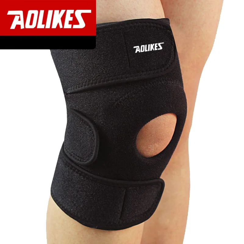

AOLIKES 1PCS Adjustable Sports Knee Pads Football Basketball Volleyball Leg Knee Support Brace Patella Guard Protector Pads