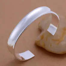 Стерлингового серебра-jewelry браслет, стерлингового серебра-ювелирных изделий Серебристый Открыть Браслет для женщин/мужчин