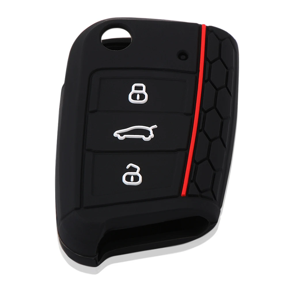 

VCiiC Silicon Key Fob Protect Cover Case For Polo 2016 2017 Golf 7 GTI MK7 For Skoda Octavia combi A7 For SEAT Leon Ibiza Cuptra