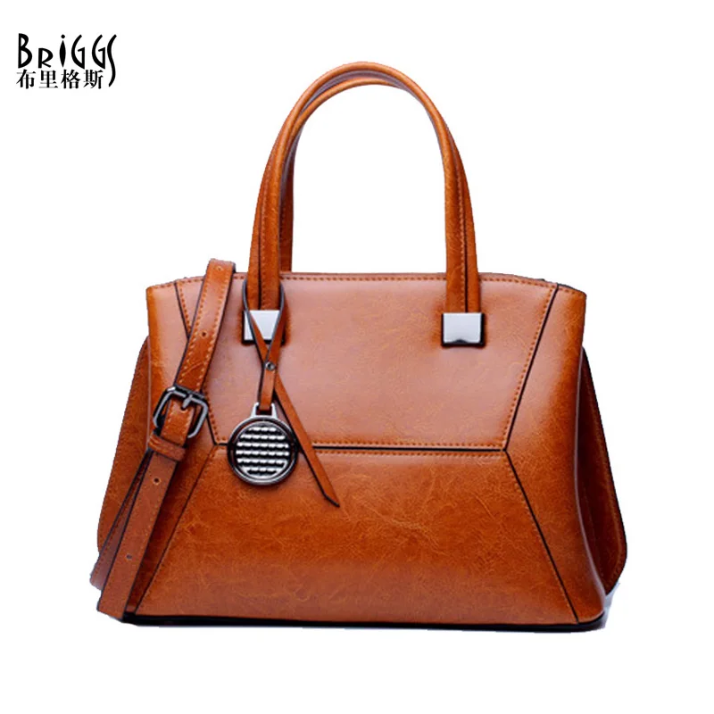 

BRIGGS Genuine Leather Bag Women Quality Ladies Shoulder Bags 2019 Fashion Designer Female Handbags Ladies Hand Bags sac a main