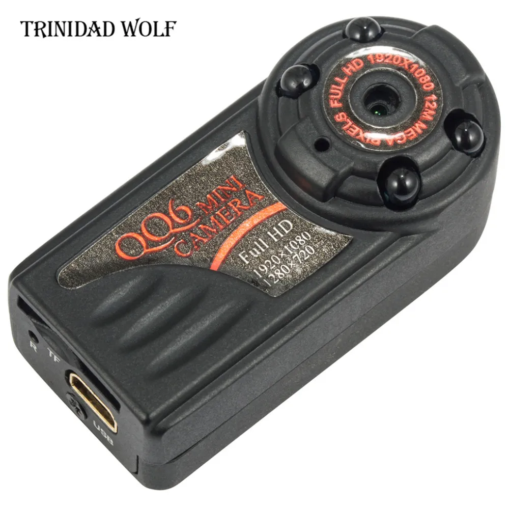 TRINIDAD WOLF QQ6 Mini Camera Full HD 1080P Wide Angle Camera DV DVR IR