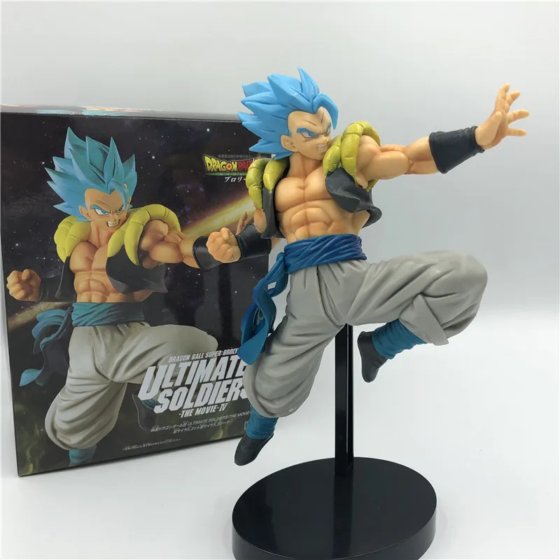 

2019 Dragon Ball Z Dark Blue Gogeta Goku Vegeta Ultimate Soldier Movie Ver. VS Super Broly Battle PVC Action Figure DBZ 23cm