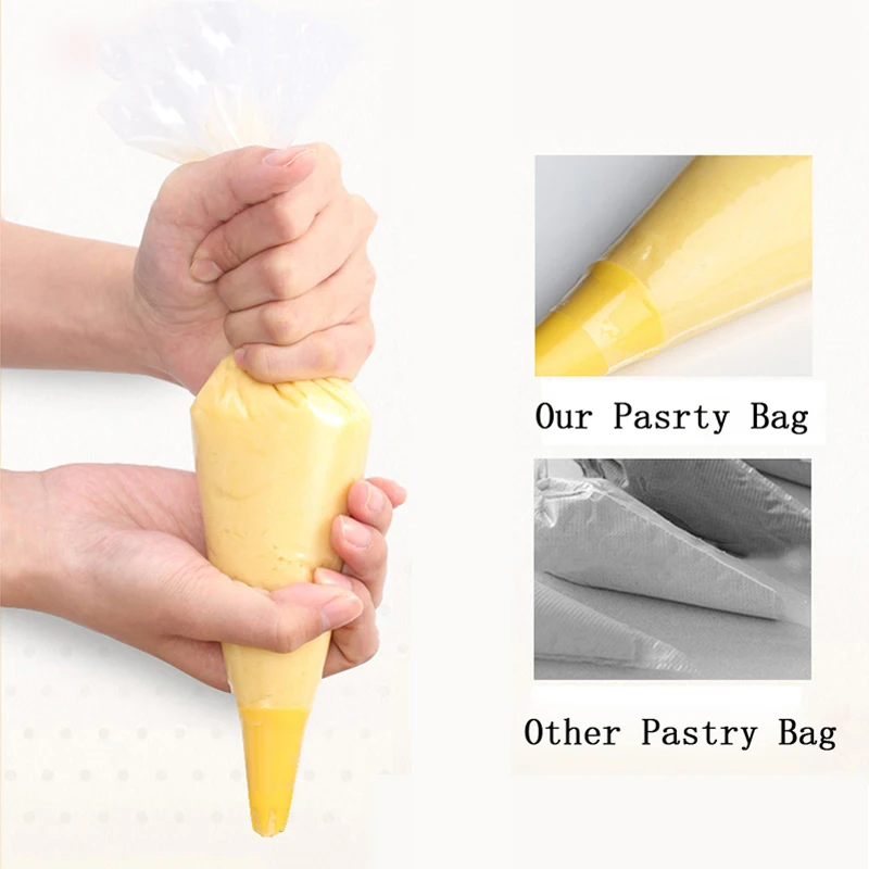 50pcs/roll Disposable Thicken Pastry Bag Icing Piping Bag Cookies Cupcake Cream Decor Bags Fondant Cake Decorating Pastry Tools