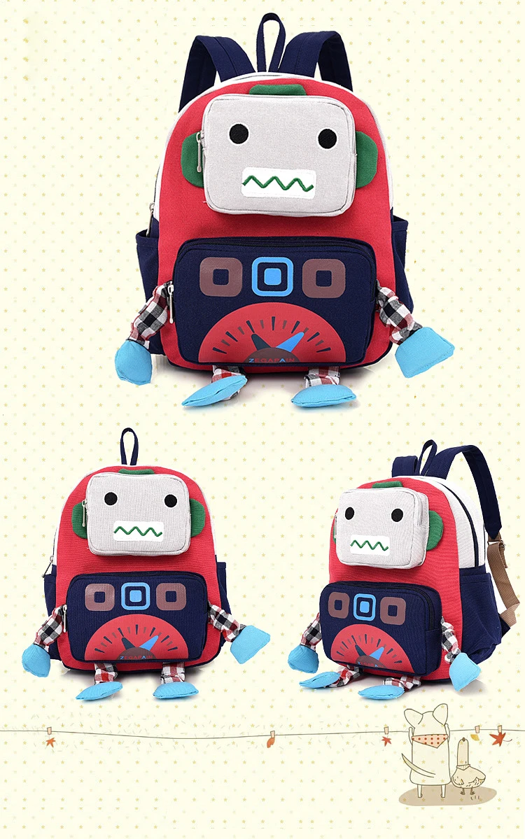 Детские рюкзаки с объемным изображением робота; милый школьный рюкзак для малышей; сумка для путешествий для детского сада; классный маленький рюкзак для мальчиков; Mochila