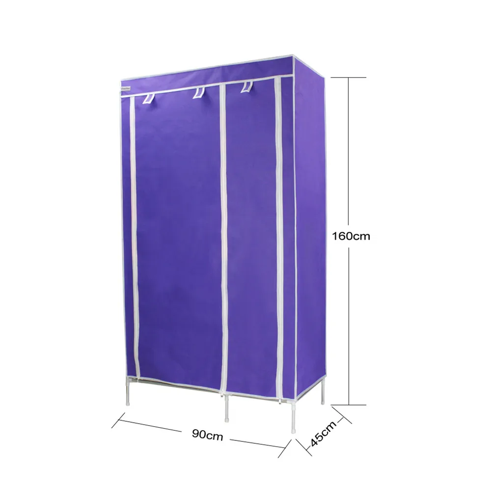 Finether Double Modular Metal Framed Wardrobe Cabinets Simple Folding Reinforcement Receive Stowed Clothes Store Content Ark09