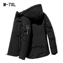 Зимняя мужская куртка, пальто, новинка, приталенная, стоячий воротник, с хлопковой подкладкой, брендовая, модная, парка, пальто, куртки, верхняя одежда, M-7XL