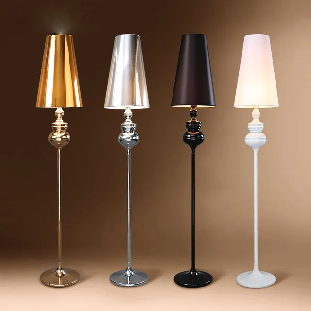 Mysterious Black Fabric Bedroom Floor Lamps Modern Golden PVC Living ... Mysterious Black Fabric Bedroom Floor Lamps Modern Golden PVC Living ...