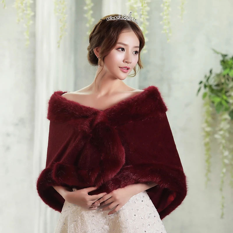 burgundy wedding wrap