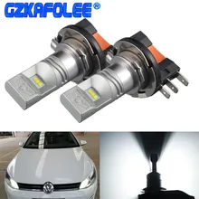 Gzkafolee 6000k branco alimentado diodo emissor de luz h15 para audi bmw mercedes volkswagen vw carro led farol lâmpadas alto feixe drlights