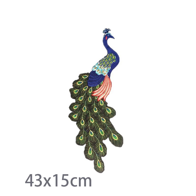 1 Pcs Animal Birds Stickers for Clothes Colors Peacock Patches Clothing DIY Badges T-shirts Appliques 3D Diy Coat Jeans Decor