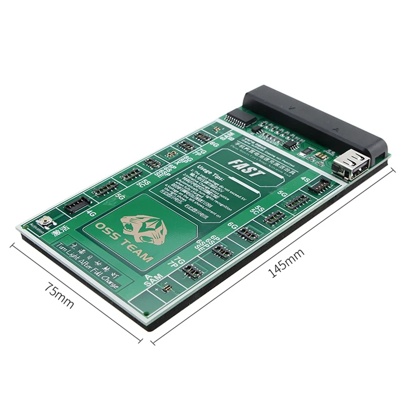 W208A+ смартфон батарея Быстрая зарядка и активированная плата 2 в 1 Тестовый Кабель для Iphone X 7 6 6 S Plus 5 5S 5C Se 4 4s