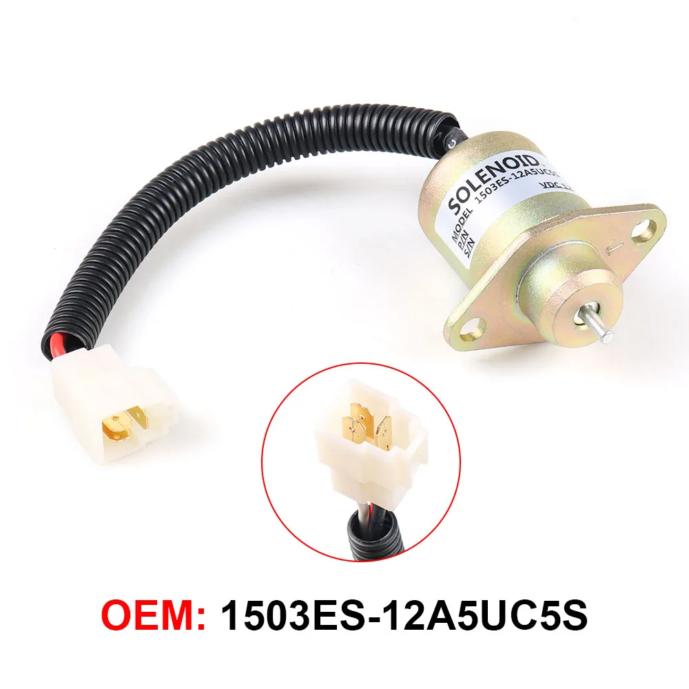 

1503ES-12A5UC5S SA-4569-T 12V Fuel Shut off Solenoid For Kubota 05 series D905 D1005 V1205 V1305 V1505 17594-6001-4 17454-60010