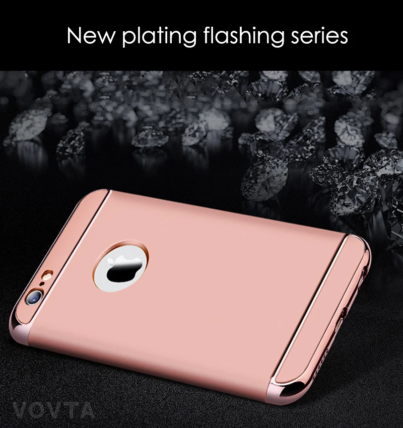 Luxury Plating Scrub Protective case For iPhone 6s 6 Cover Bumper On The for iPhone 5 5S SE Case 6s 6 plus Anti-knock Shell2