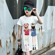Girls Dress 2019 new Summer cotton Cartoon Kids Clothes O-neck Short sleeve Dresses Casual Sports Baby Girl Clothes 3-12 Girls Dress 2019 new Summer cotton Cartoon Kids Clothes O-neck Short sleeve Dresses Casual Sports Baby Girl Clothes 3-12