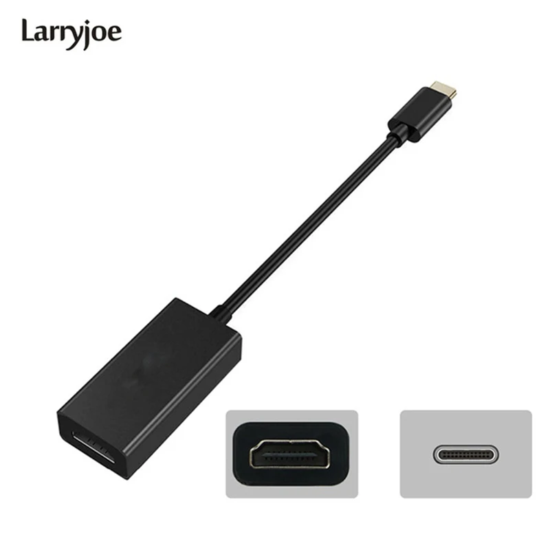 

Larryjoe USB C to HDMI Adapter 4K 60Hz Type C 3.1 Male to HDMI Female Cable Converter for New MacBook Chrome Book DELL HP
