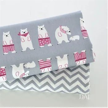 

Printed grey polar bear Bed sheet pillowcase cotton twill cloth