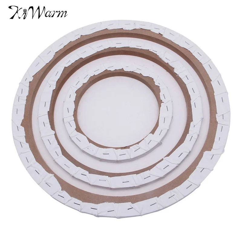

KiWarm White Blank Panels Round Canvas Board Wooden Frame Art Artist Acrylic Oil Painting Blank Canvas DIY Crafts 40cm 30cm 20cm