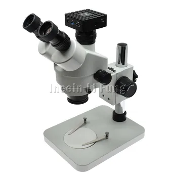 

4K UHD HDMI 12MP Industrial Camera Measuring Scale Measurement Function+Trinocular Stereo HD Microscope 3.5-90X Continuous Zoom