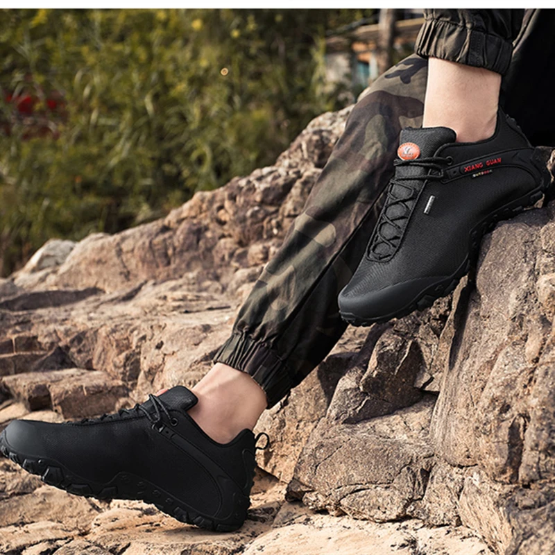 شيانغ غوان رجل حذاء للسير مسافات طويلة الرجال الأحذية الرياضية الرحلات الأسود الأخضر Zapatillas الرياضة تسلق الجبال في الهواء الطلق المشي أحذية ...