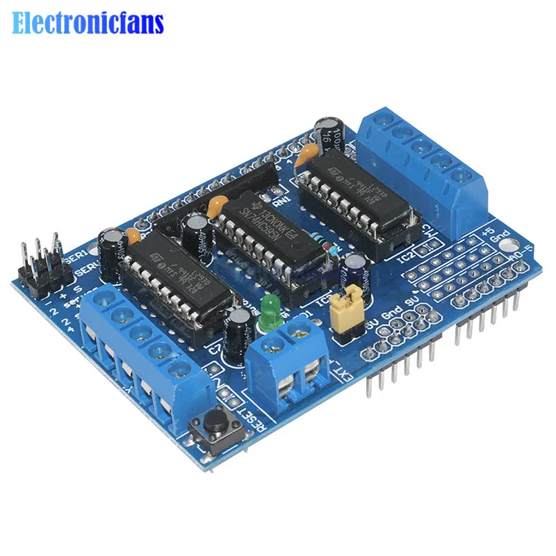 

L293D Motor Shield Stepper Driver Board Control Module Motor Drive Expansion Board For Arduino Mega2560 4-Channel H-Bridge