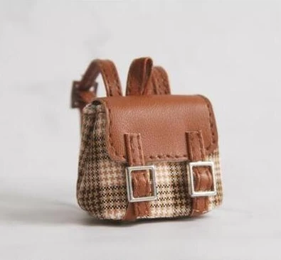 1 шт. Ретро ob11 куклы для сумки милый сетчатый винтажный рюкзак для OB11 1/12 bjd куклы аксессуары сумка для кукол - Цвет: brown