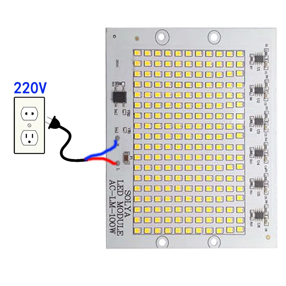10 шт./лот Smart IC SMD светодиодные чипы лампа Вт 20 30 50 100 220 В DIY для наружного прожектора