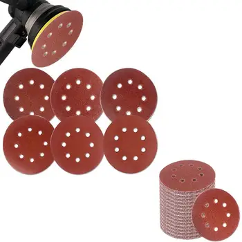

1Pcs Grid Sandpaper 5-inch Durable 8-Hole Utility Sanding Disc Pads Grid Sandpaper for Burnishing Car