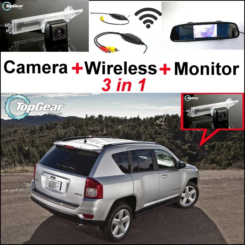 3 in1 Special Rear View Camera + Wireless Receiver + Mirror Monitor