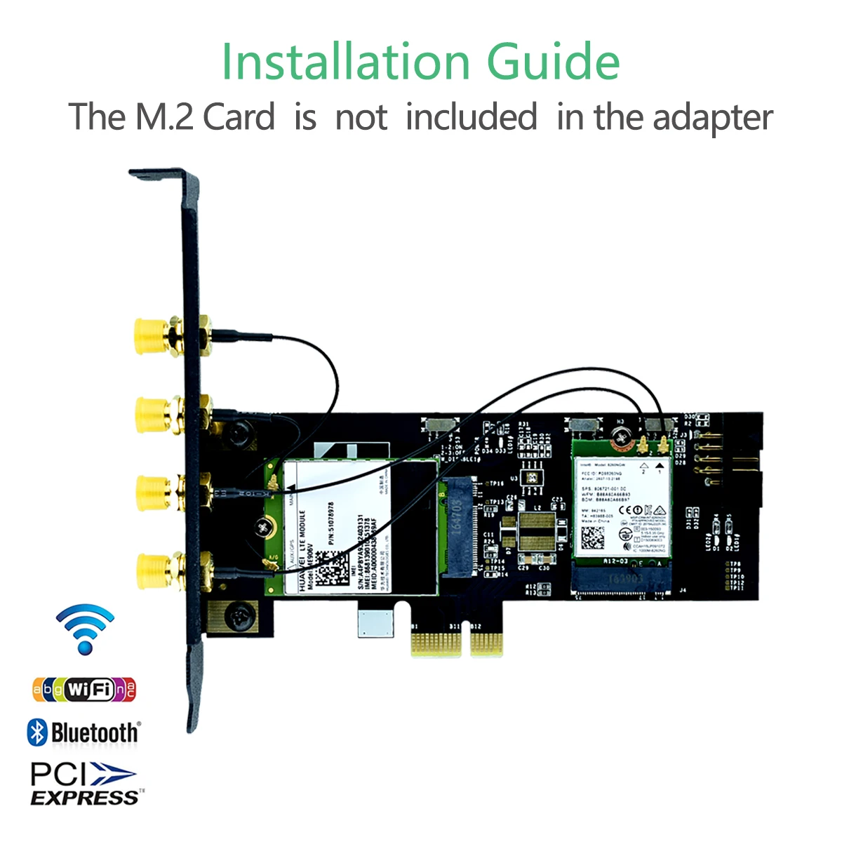 NGFF M.2 ключ A к PCI-e X1 адаптер для WiFi и Bluetooth карты, PCIe X1 Adpater, Wi-Fi PCI-E Card Adpater