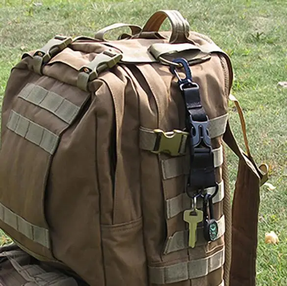 Molle Webbing рюкзак зажимы нейлоновая лента Пряжка прикрепить Зажим для ремня комплект карабин ремень застежка d-типа подвесное кольцо брелок