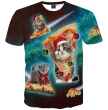 Round neck 3d clothing New Harajuku Mens 3d t-shirt short sleeve cartoon t shirt print pizza cat man Man tops tees Plus S-5XL R3
