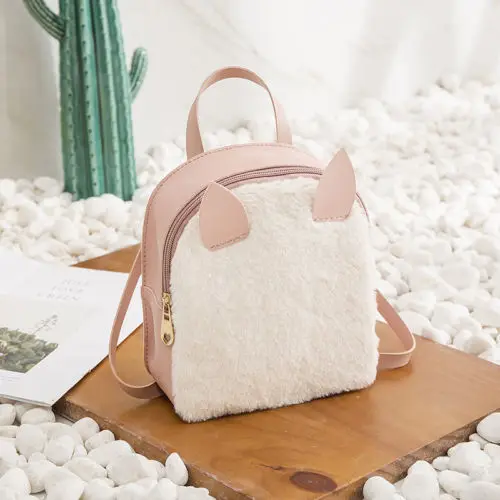 Small Backpack Korea Version Of New Rabbit Hair Shell Type Zero Wallet Shoulder Bags Fur Travel Organizer Cute Bags Container