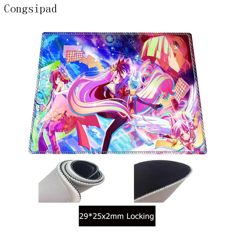  Congsipad NO Game No Life Anime Large Mouse Pad Mousepad Natural Rubber Gaming Table Mouse Mat with