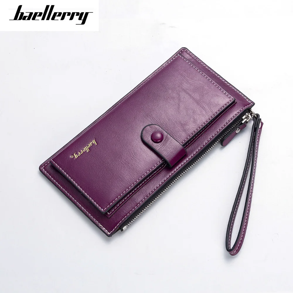 Baellerry Brand Women Long PU Leather Wallet Dollar Price Carteira Clutch Coin Purse Female Wristlet Hand Bag Card Holder
